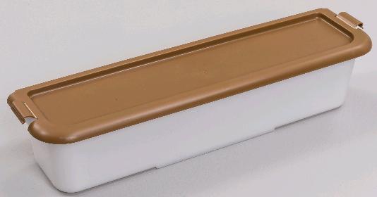 Bac multifonction couvercle marron